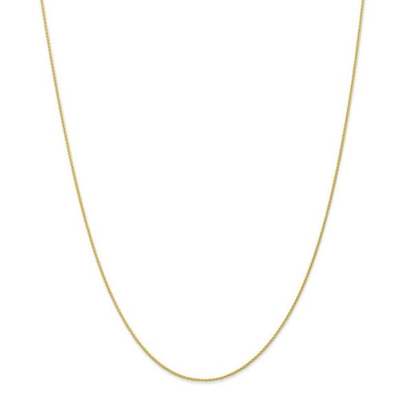 1mm 10k Yellow Gold Solid Parisian Wheat Chain Necklace, 18 Inch - Picture 3 of 8